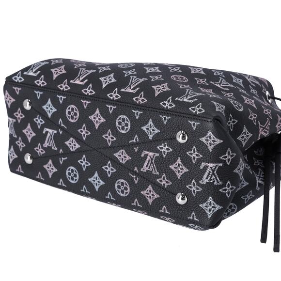 Louis Vuitton Flight Mode Monogram Mahina Bella Tote Rainbow Black - Picture 7 of 9